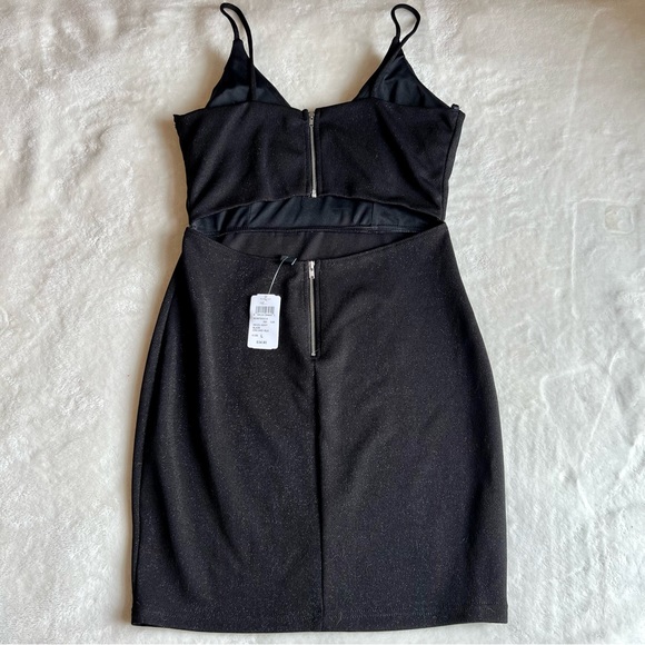 Body con mini dress, color black, size large - Picture 3 of 4